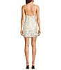 Jump Beaded Sequin Pattern V-Neck Spaghetti Strap Tulle Tie Back Dress, Color:White - Image 2