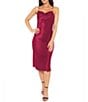 Jump Cowl Neck Sleeveless Strap Detail Satin Midi Dress - Image 1