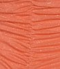Jump Glitter Square Neck Ruched Long Sleeves With Ties At Hemline Dress, Color:Orange - Image 4