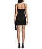 Jump Glitter Square Neck Spaghetti Strap Ruched Dress - Image 2