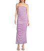Jump Glitter Strapless Ruched Midi Dress - Image 1