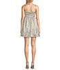 Jump Metallic Bow Front Mini Dress, Color:Champagne - Image 2