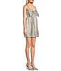 Jump Metallic Bow Front Mini Dress, Color:Champagne - Image 3