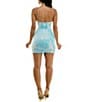 Jump Sequin Cutout Bodycon Mini Dress, Color:Mint - Image 2