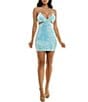 Jump Sequin Cutout Bodycon Mini Dress - Image 1