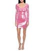 Jump Sequin Long Sleeve Mini Dress - Image 1
