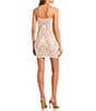 Color:Ivory/Gold - Image 2 - Sleeveless Cowl Neck Art Deco Glitter-Accented Slinky Sheath Dress