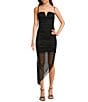 Jump Sleeveless Glitter Asymmetrical Hem Dress - Image 1