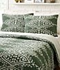 Jungalow Aisha Geometric Design Cotton Quilt Mini Set, Color:Green - Image 2