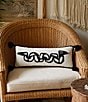 Jungalow SSSSNAKE Hand-Hooked Wool Tassel Lumbar Throw Pillow - Image 1