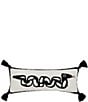 Jungalow SSSSNAKE Hand-Hooked Wool Tassel Lumbar Throw Pillow - Image 2