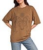 Junk Food Butterfly Short Sleeve Oversized Tee - Image 1