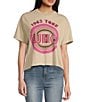 Junk Food Crewneck Short Sleeve The Who 1965 Tour Cropped T-Shirt, Color:Sand - Image 1