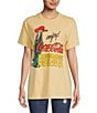 Color:Vegas Gold - Image 1 - Enjoy Coke Cowboy Oversized Graphic T-Shirt