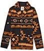 Junk Food Harper Fleece Sweater Cardigan, Color:Vintage Black - Image 1
