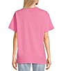 Junk Food Hot Pink Oversized Crewneck T-Shirt, Color:Cest La Vie - Image 2