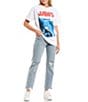 Color:White - Image 3 - Jaws Movie Poster Graphic T-Shirt