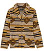 Color:Desert Palm - Image 3 - Lowry Long Sleeve Printed Sweater Fleece Cardigan
