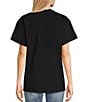 Color:Black - Image 2 - Oversized Short Sleeve Crew Neck Roswell T-Shirt