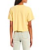 Color:Yellow Haze - Image 2 - Short Sleeve I Got You Babe Pull-On Graphic Tee