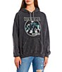 Color:Black Mineral Wash - Image 1 - The Beatles Pullover Graphic Hoodie