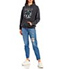 Color:Black Mineral Wash - Image 3 - The Beatles Pullover Graphic Hoodie