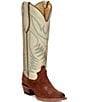 Color:Brown/White - Image 1 - Clara Leather Western Boots
