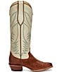 Color:Brown/White - Image 2 - Clara Leather Western Boots