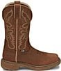 Color:Rustic Tan - Image 2 - Rush Leather Waterproof Nano Composite Western Boots