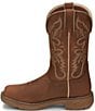 Color:Rustic Tan - Image 4 - Rush Leather Waterproof Nano Composite Western Boots