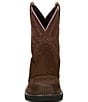 Color:Aged Bark - Image 5 - Wanette Leather Steel Toe Western Boots