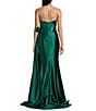 Jovani Strapless Corset Keyhole Side Sash Dress, Color:Hunter - Image 2