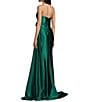 Jovani Strapless Corset Keyhole Side Sash Dress, Color:Hunter - Image 4