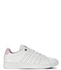 Color:Brillian White/Lilac Snow/Grey Violet - Image 2 - Women's Base Court Perforated Stripe Sneakers