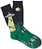 Color:Navy - Image 1 - Novelty Dairy Thief Crew Socks