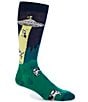 Color:Navy - Image 2 - Novelty Dairy Thief Crew Socks