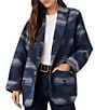 Karen Kane Blanket Geometric Long Sleeve Open Front Ranch Jacket - Image 1