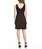 Color:Black - Image 2 - Brigitte Jersey Knit Sleeveless V-Neck A-Line Dress