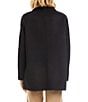 Karen Kane Brushed Wool Blend Oversized Notch Collar Statement Button Front Long Sleeve Blazer, Color:Black - Image 2