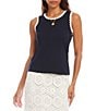 Karen Kane Contrast Edge Stitch Tank Top - Image 1