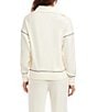 Karen Kane Double Knit Coordinating Contrast Stitch Half-Zip Pullover - Image 2