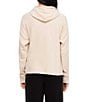 Karen Kane Double Knit Rhinestone Drawstring Crossover Long Sleeve Hooded Sweatshirt - Image 2