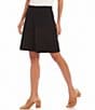 Karen Kane Double Stretch Twill A-Line Shorts, Color:Black - Image 3
