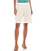 Karen Kane Double Stretch Twill A-Line Shorts, Color:Off White - Image 1