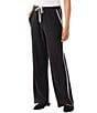 Karen Kane Edge Brushed Stretch Double Knit Front Drawstrings Wide Leg Coordinating Sweatpants - Image 3