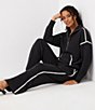 Karen Kane Edge Brushed Stretch Double Knit Front Drawstrings Wide Leg Coordinating Sweatpants - Image 4