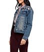 Karen Kane Embellished Denim Point Collar Long Sleeve Jacket - Image 3