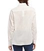 Color:Off White - Image 2 - Embroidered Paisley Button Front Long Sleeve Shirt