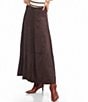 Karen Kane Faux Suede Tiered A-Line Midi Skirt, Color:Brown - Image 3