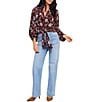 Karen Kane Floral Blouson Sleeve Tie-Front Top - Image 3